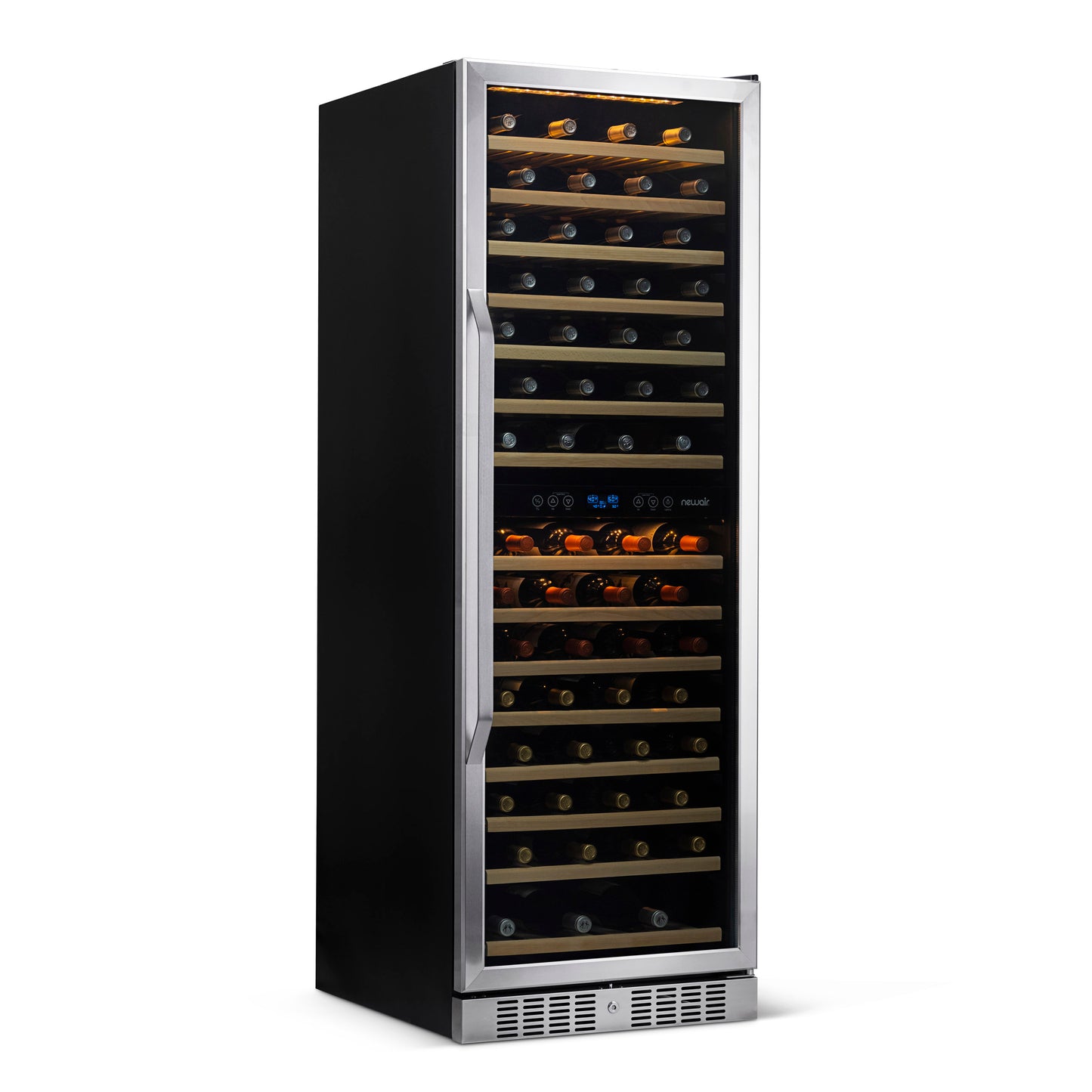 Newair 27” Built-in 160 Bottle Dual Zone Compressor Wine Fridge in Stainless Steel, Quiet Operation with Smooth Rolling Shelves AWR-1600DB-Wine Fridges-The Wine Cooler Club