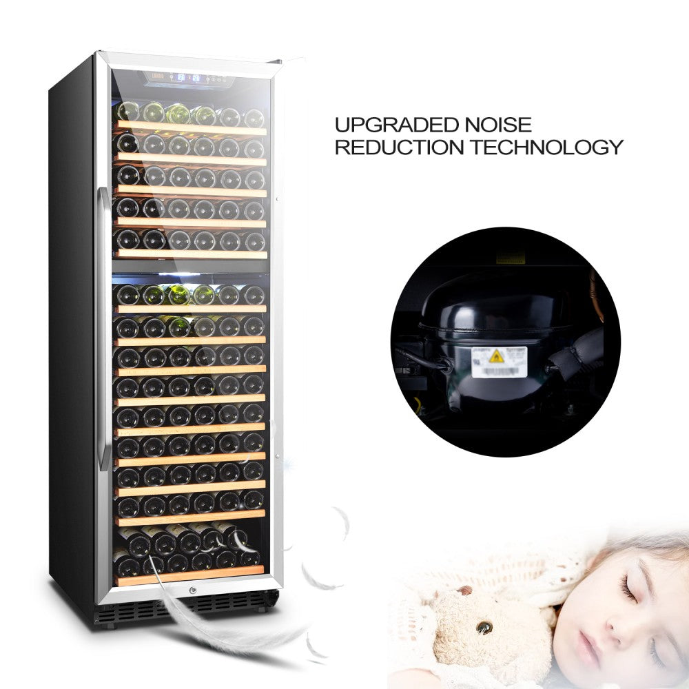 LANBO 160 BOTTLE DUAL ZONE WINE COOLER LW165D-Wine Coolers-The Wine Cooler Club