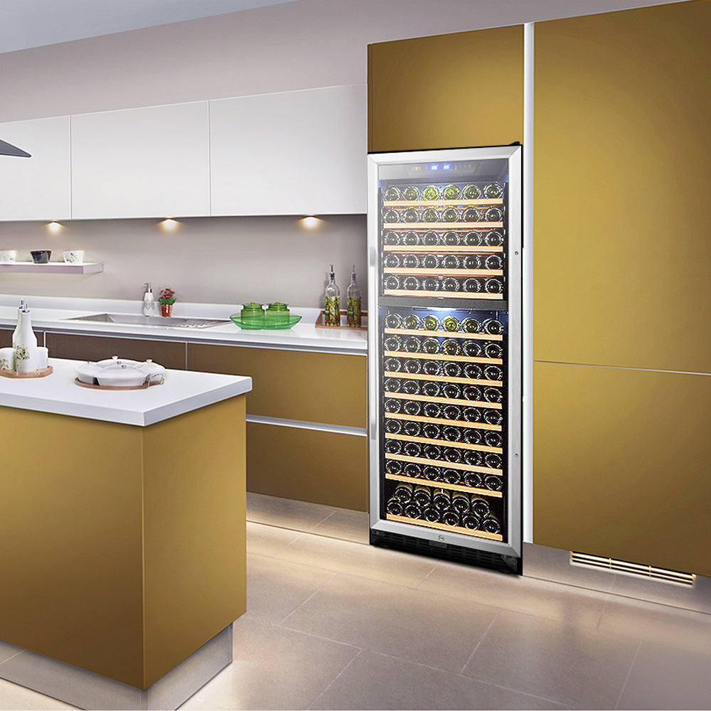 LANBO 160 BOTTLE DUAL ZONE WINE COOLER LW165D-Wine Coolers-The Wine Cooler Club