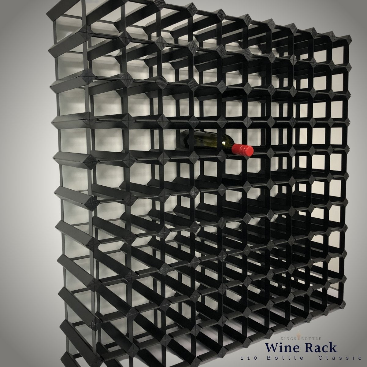 Kingsbottle 110 Bottle Timber Wine Rack | 10x10 Configuration WRT110N-Wine Racks-The Wine Cooler Club