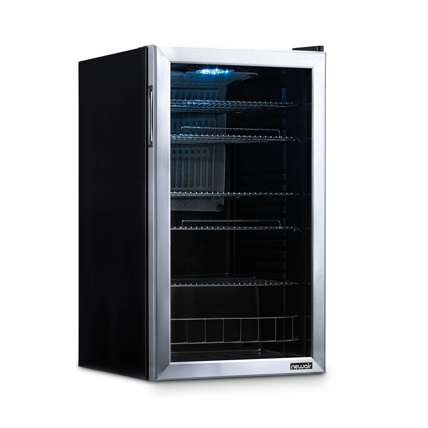 Newair 126 Can Freestanding Beverage Fridge in Stainless Steel with Adjustable Shelves AB-1200-Beverage Fridges-The Wine Cooler Club