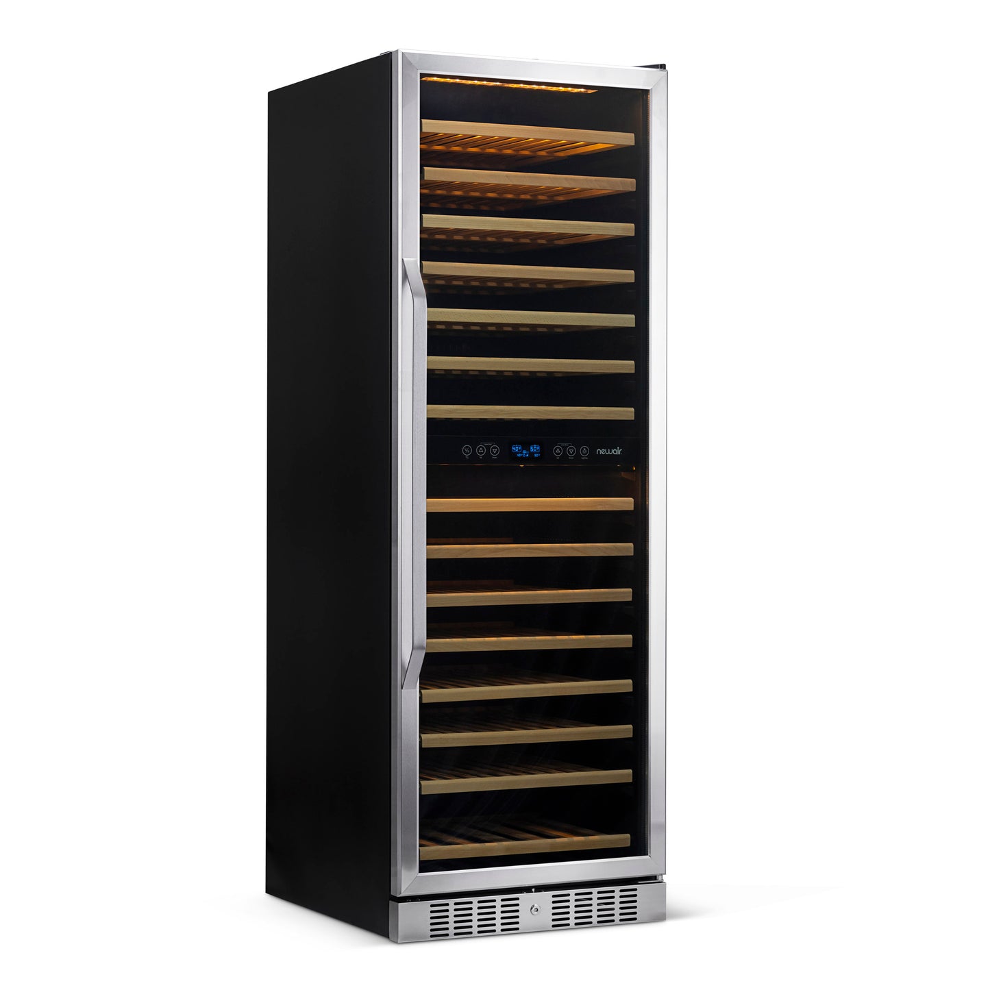 Newair 27” Built-in 160 Bottle Dual Zone Compressor Wine Fridge in Stainless Steel, Quiet Operation with Smooth Rolling Shelves AWR-1600DB-Wine Fridges-The Wine Cooler Club