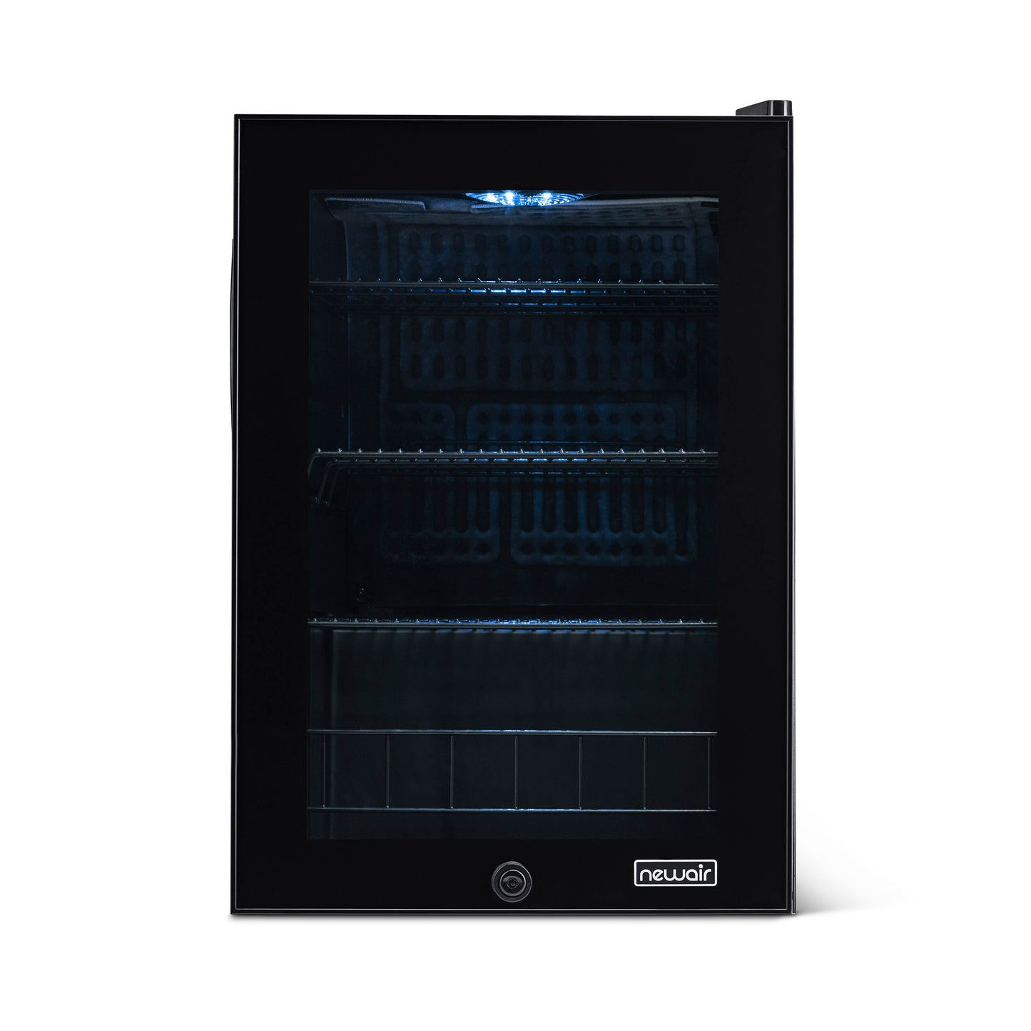 Newair 90 Can Freestanding Beverage Fridge in Onyx Black, with Adjustable Shelves and Lock AB-850B-Beverage Fridges-The Wine Cooler Club