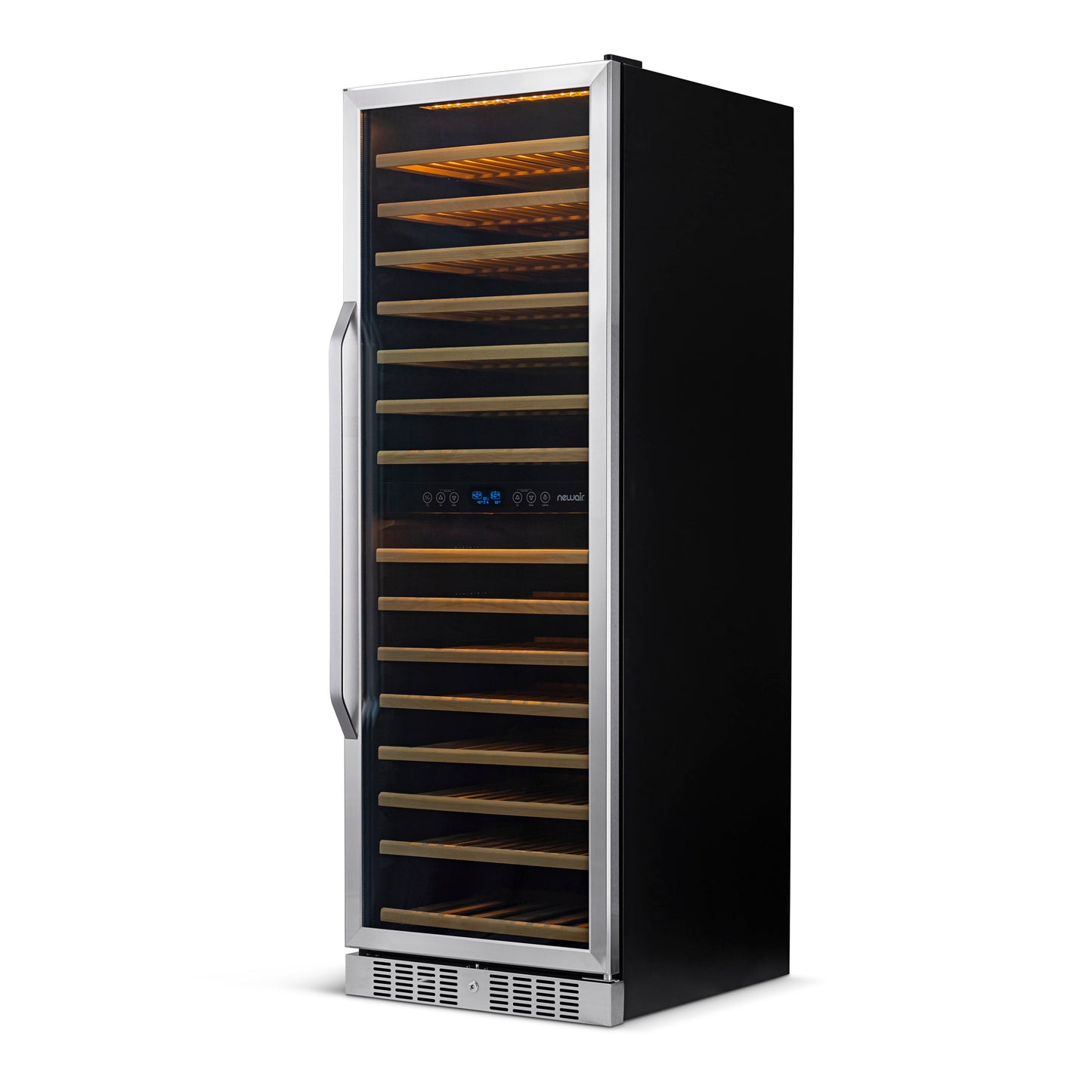 Newair 27” Built-in 160 Bottle Dual Zone Compressor Wine Fridge in Stainless Steel, Quiet Operation with Smooth Rolling Shelves AWR-1600DB-Wine Fridges-The Wine Cooler Club