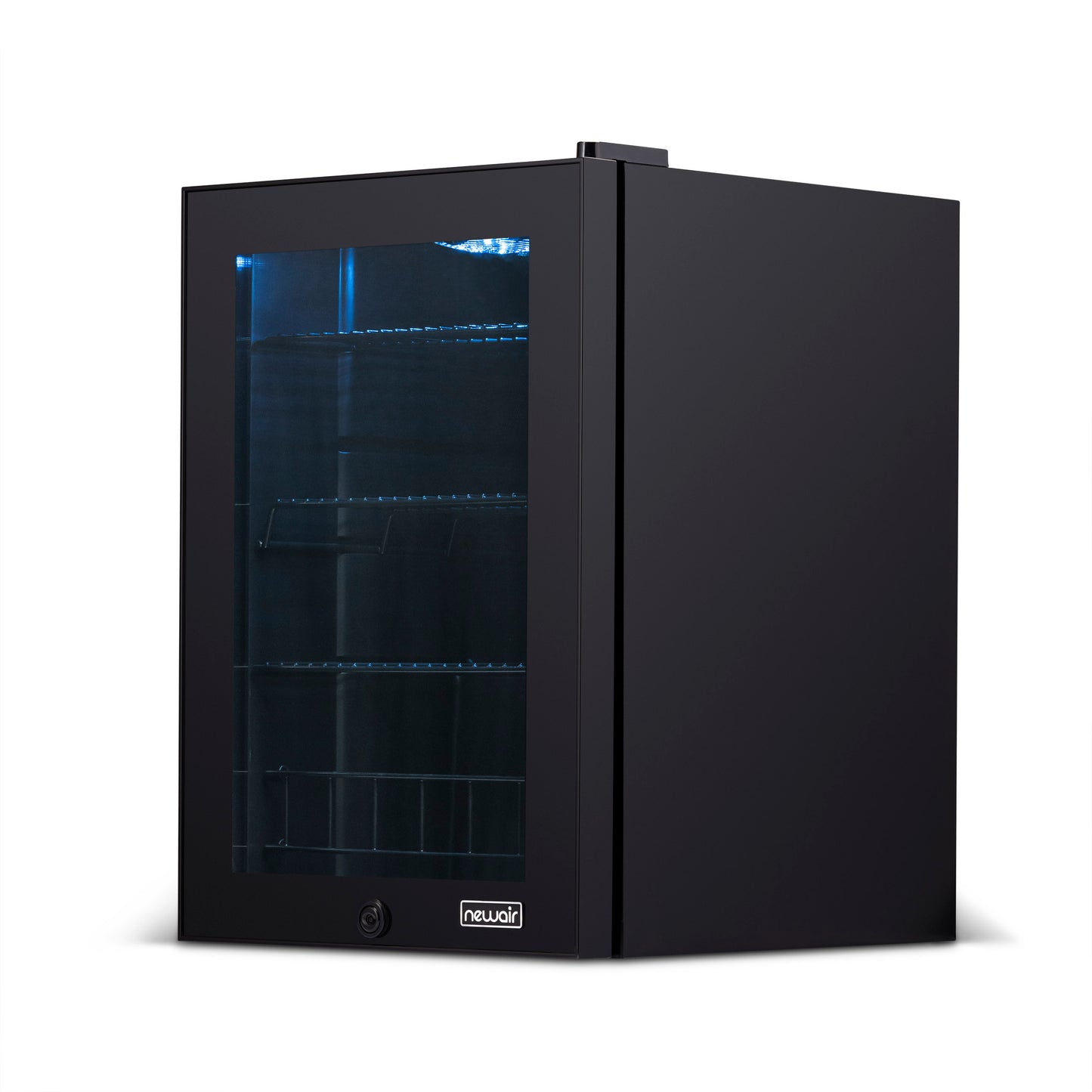 Newair 90 Can Freestanding Beverage Fridge in Onyx Black, with Adjustable Shelves and Lock AB-850B-Beverage Fridges-The Wine Cooler Club