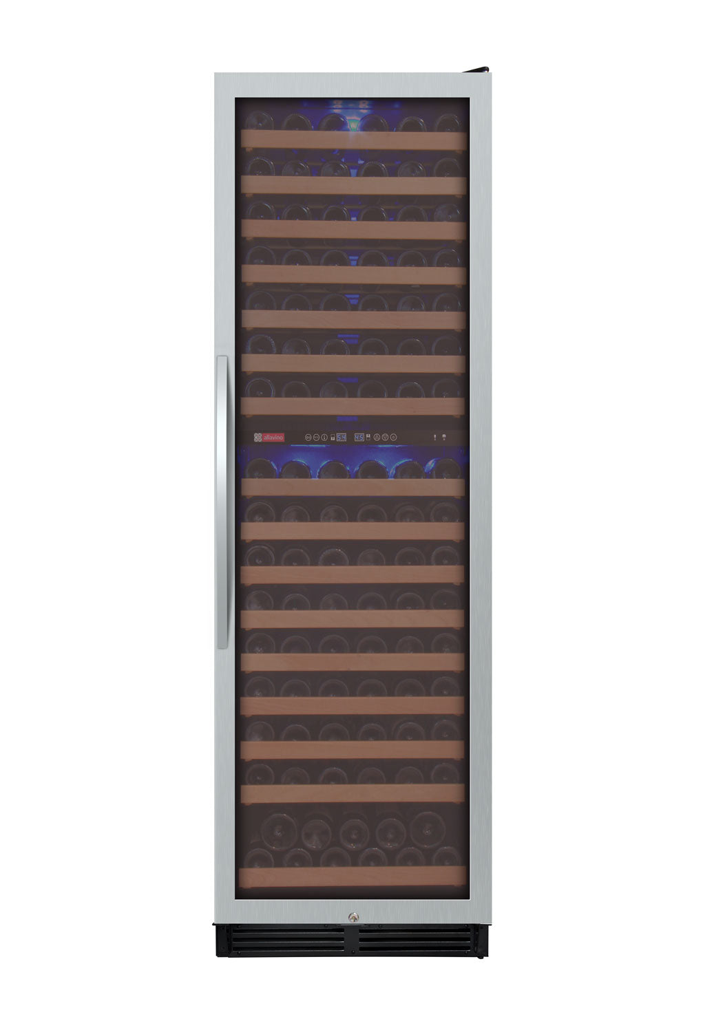 24" Wide FlexCount II Tru-Vino 172 Bottle Dual Zone Stainless Steel Left Hinge Wine Refrigerator - AO YHWR172-2SL20, AO YHWR172-2SR20-Wine Coolers-The Wine Cooler Club