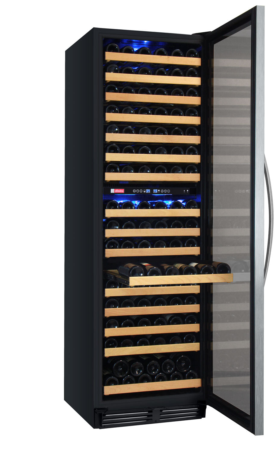 24" Wide FlexCount II Tru-Vino 172 Bottle Dual Zone Stainless Steel Left Hinge Wine Refrigerator - AO YHWR172-2SL20, AO YHWR172-2SR20-Wine Coolers-The Wine Cooler Club