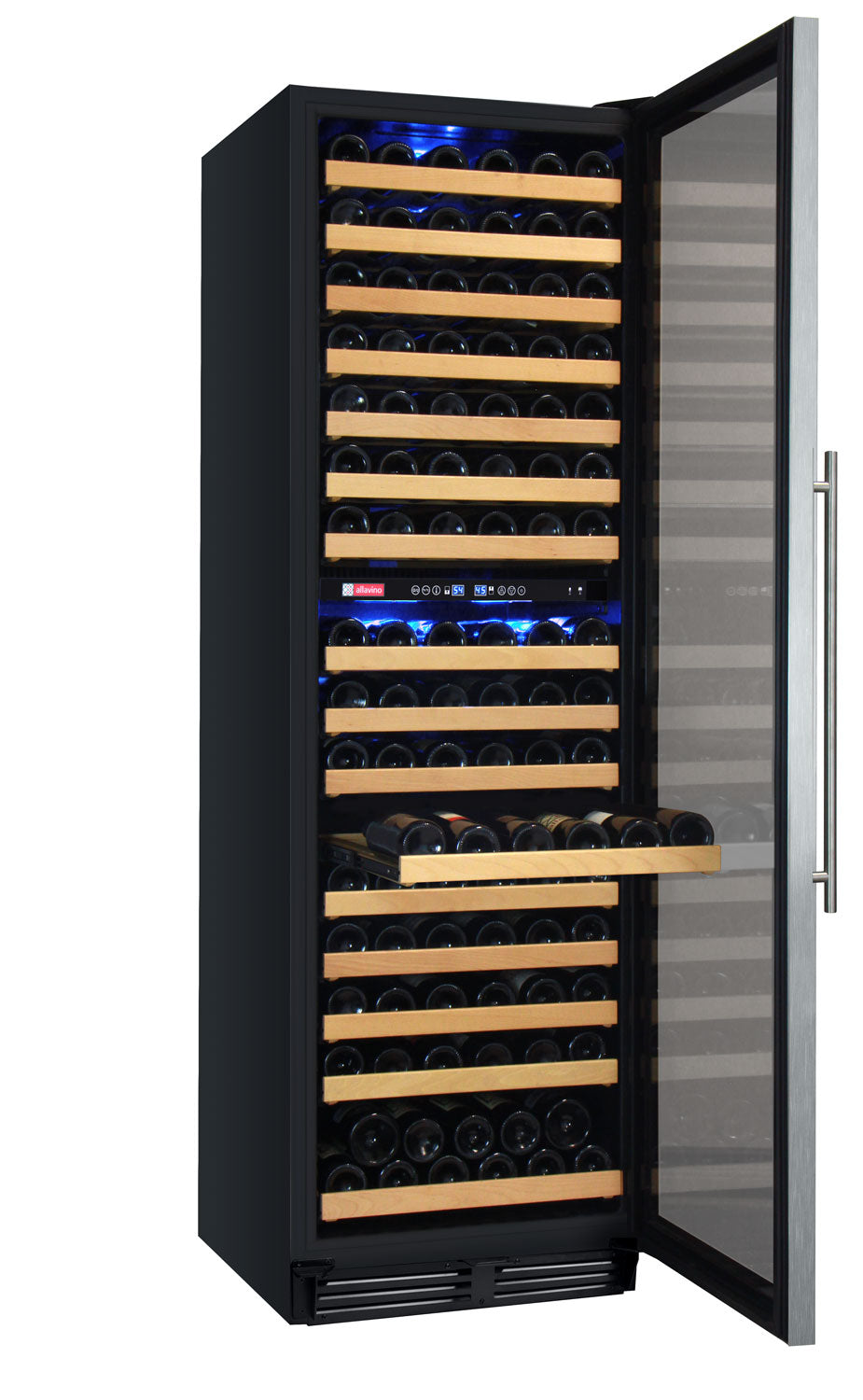 24" Wide FlexCount II Tru-Vino 172 Bottle Dual Zone Stainless Steel Left Hinge Wine Refrigerator - AO YHWR172-2SL20, AO YHWR172-2SR20-Wine Coolers-The Wine Cooler Club