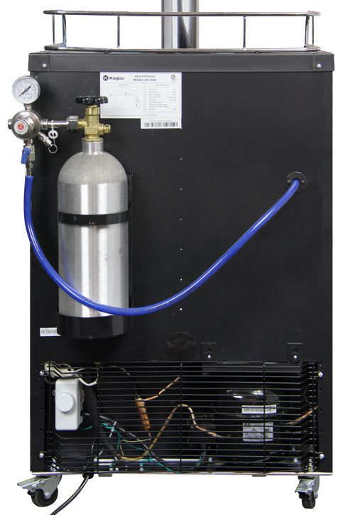 24" Wide Cold Brew Coffee Single Tap Black Kegerator-Kegerators-The Wine Cooler Club