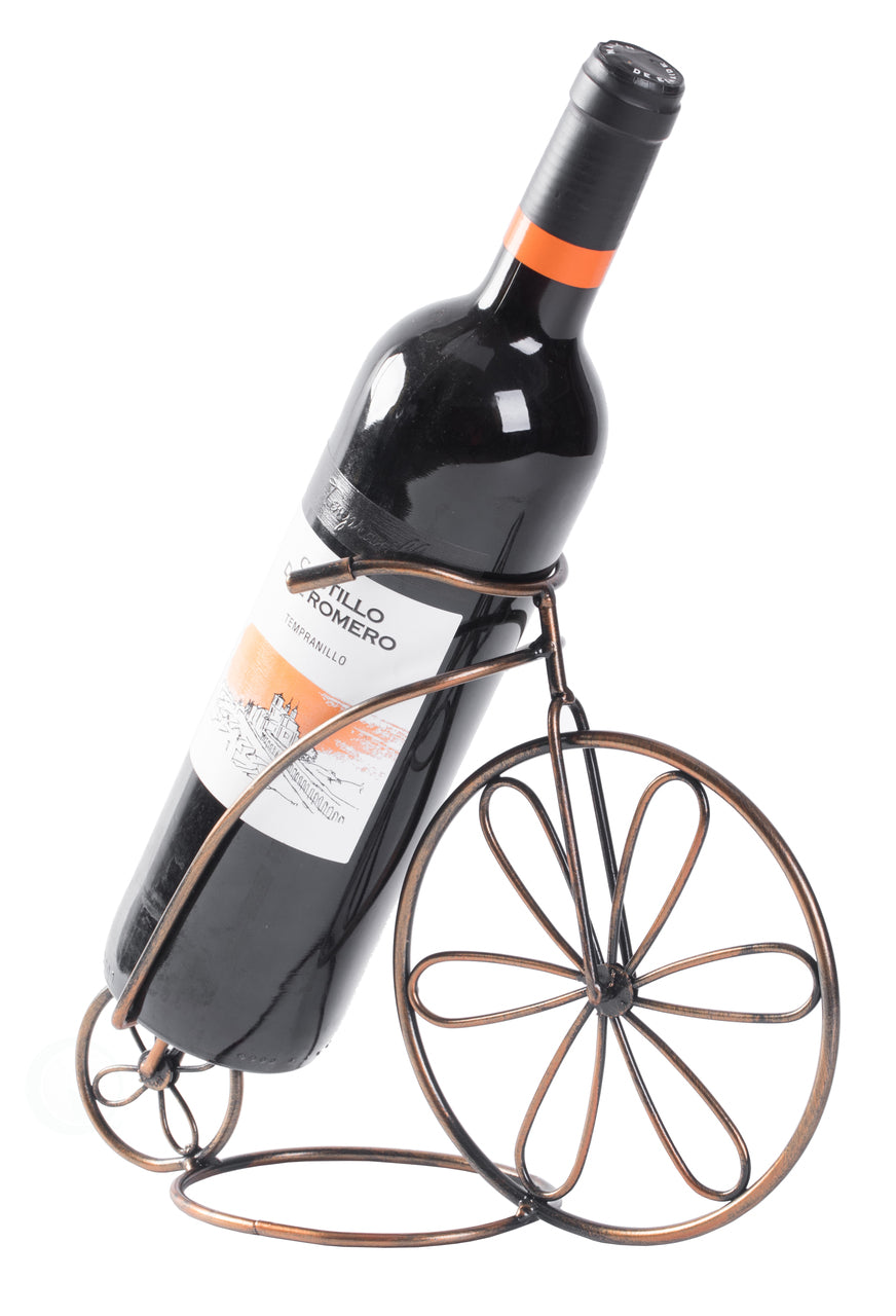 Vintage Decorative Metal Bicycle 1 Bottle Tabletop Countertop Wine Holder QI003560-Wine Bottle Holders-The Wine Cooler Club