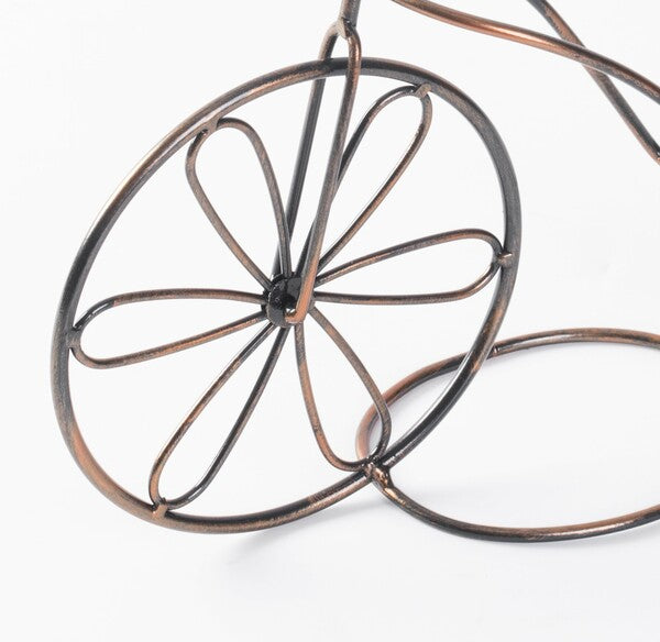 Vintage Decorative Metal Bicycle 1 Bottle Tabletop Countertop Wine Holder QI003560-Wine Bottle Holders-The Wine Cooler Club