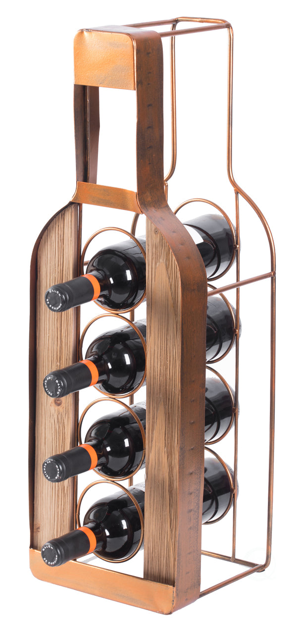 Vintage Decorative Metal Bottle Shaped Freestanding 4 Wine Bottle Holder QI003565-Wine Bottle Holders-The Wine Cooler Club