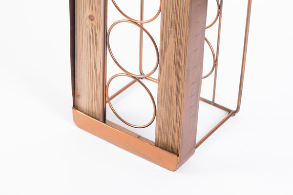 Vintage Decorative Metal Bottle Shaped Freestanding 4 Wine Bottle Holder QI003565-Wine Bottle Holders-The Wine Cooler Club