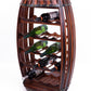 Rustic Barrel Shaped Wooden Wine Rack for 23 Bottles QI003604L-Wine Bottle Holders-The Wine Cooler Club