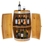 Wooden Wine Barrel Shaped Wine Holder, Bar Storage Lockable Storage Cabinet QI003771-Wine Bottle Holders-The Wine Cooler Club
