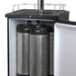 24" Wide Cold Brew Coffee Single Tap Black Stainless Kegerator-The Wine Cooler Club