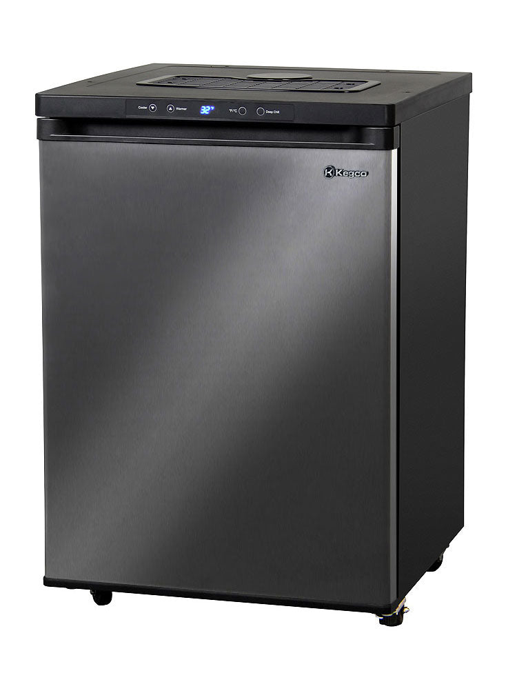 24" Wide Black Stainless Steel Digital Kegerator - Cabinet Only-Kegerators-The Wine Cooler Club