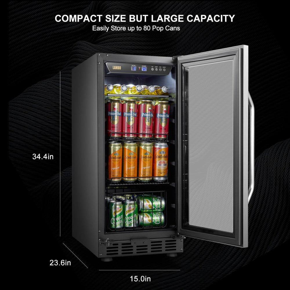 LANBO 70 CAN BEVERAGE REFRIGERATOR LB80BC-Wine Fridges-The Wine Cooler Club