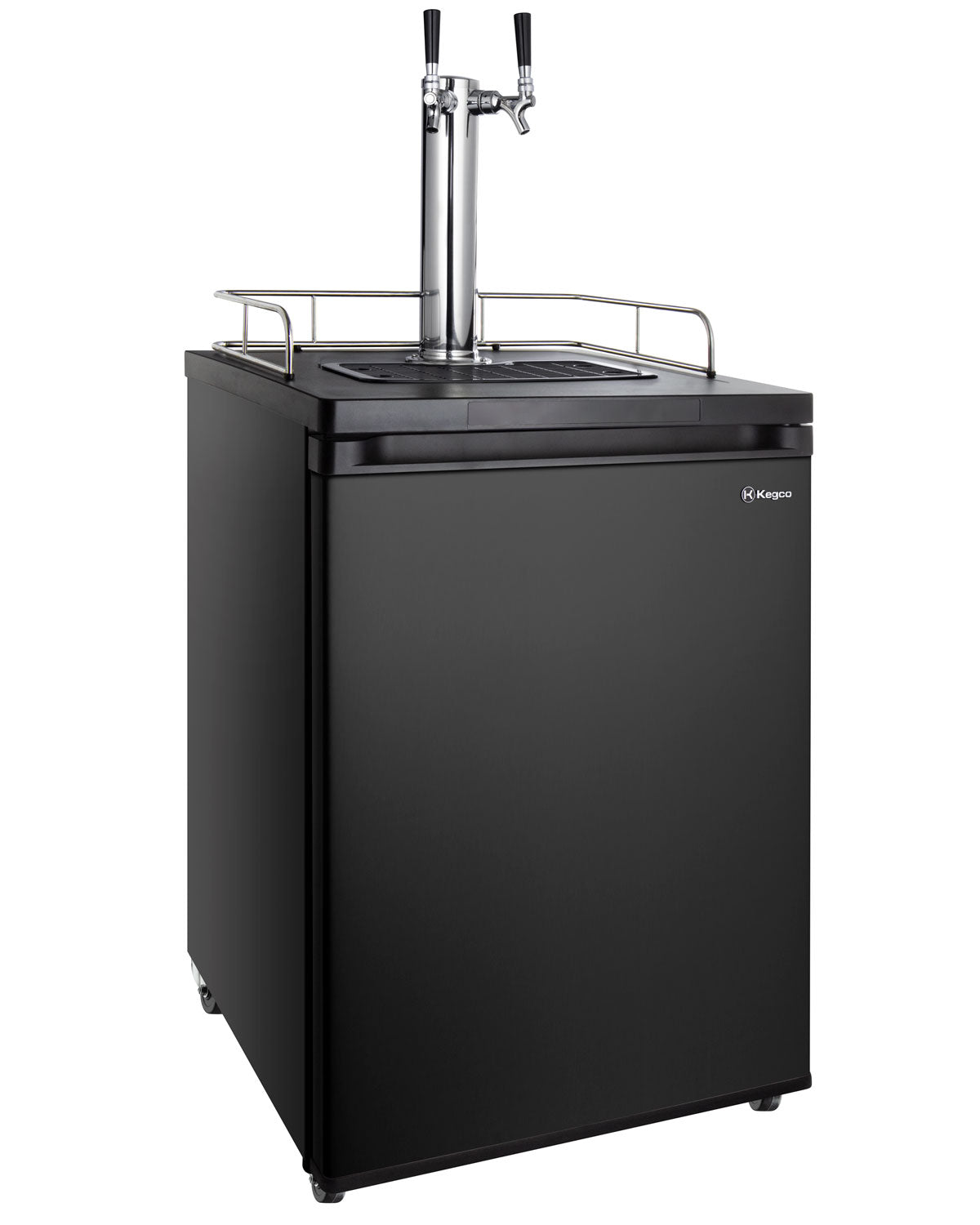 24" Wide Dual Tap Black Kegerator-Kegerators-The Wine Cooler Club