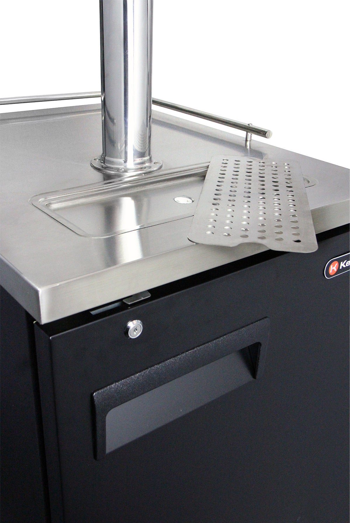 24" Wide Kombucha Single Tap Black Commercial Kegerator-Kegerators-The Wine Cooler Club
