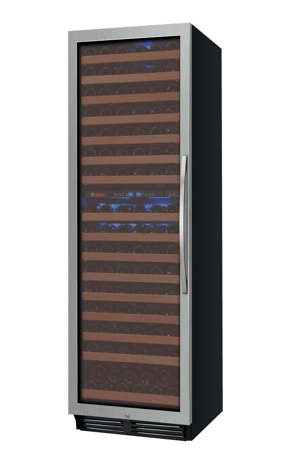 24" Wide FlexCount II Tru-Vino 172 Bottle Dual Zone Stainless Steel Left Hinge Wine Refrigerator - AO YHWR172-2SL20, AO YHWR172-2SR20-Wine Coolers-The Wine Cooler Club