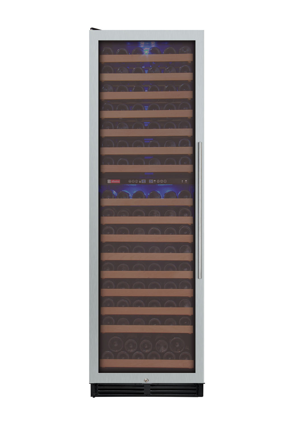 24" Wide FlexCount II Tru-Vino 172 Bottle Dual Zone Stainless Steel Left Hinge Wine Refrigerator - AO YHWR172-2SL20, AO YHWR172-2SR20-Wine Coolers-The Wine Cooler Club