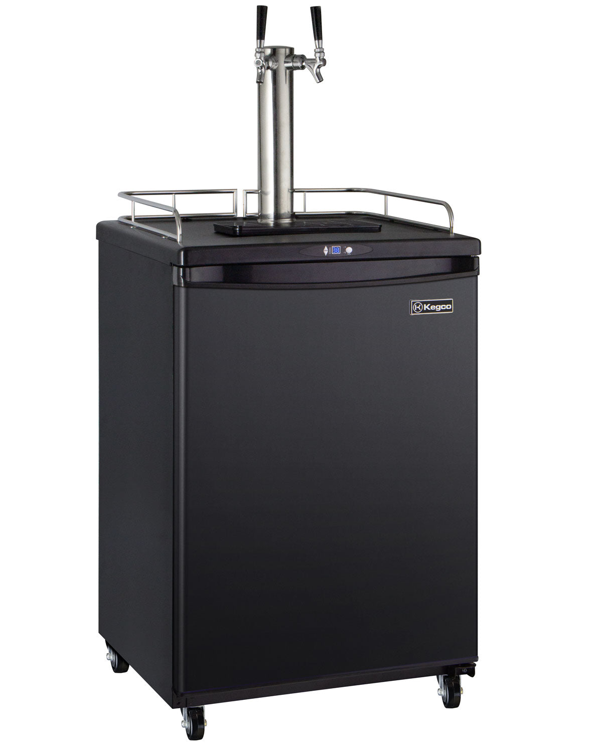 24" Wide Dual Tap Black Commercial/Residential Digital Kegerator-Kegerators-The Wine Cooler Club