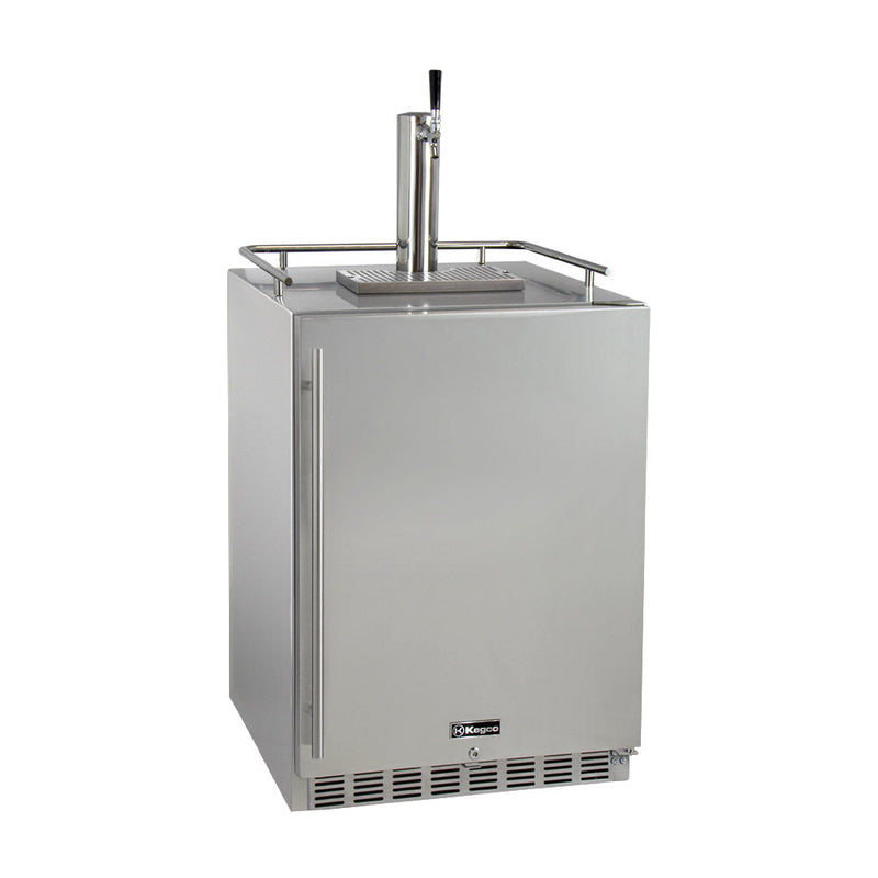 24" Wide Cold Brew Coffee Single Tap All Stainless Steel Outdoor Built-In Right Hinge Kegerator-Kegerators-The Wine Cooler Club