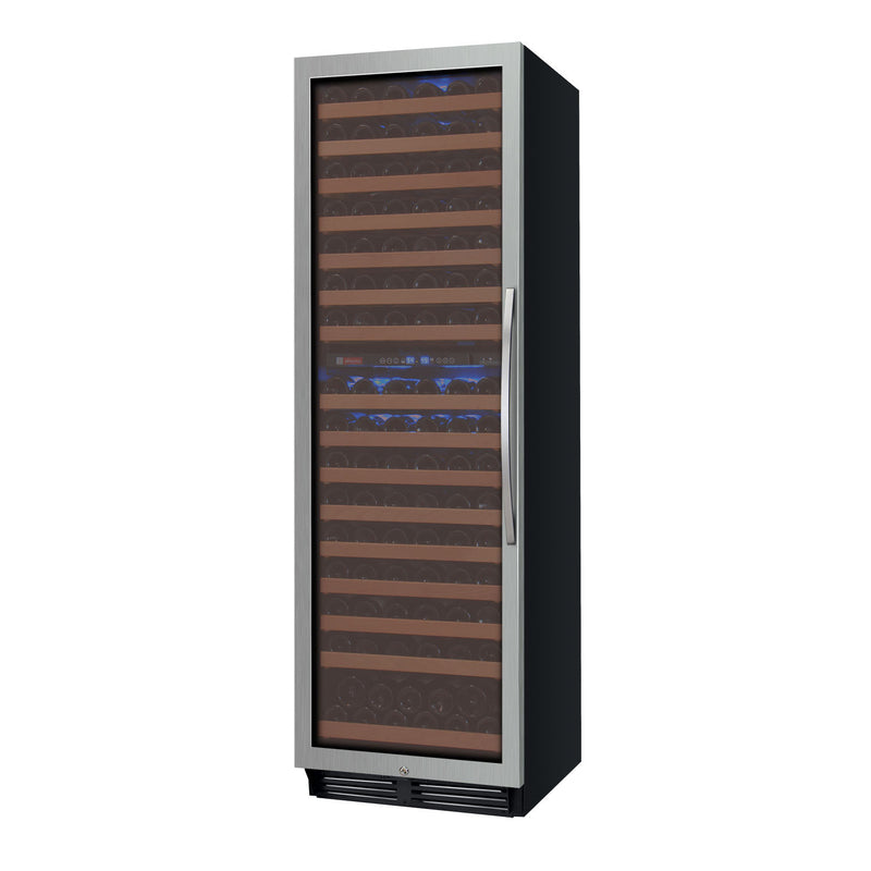 24" Wide FlexCount II Tru-Vino 172 Bottle Dual Zone Stainless Steel Left Hinge Wine Refrigerator - AO YHWR172-2SL20, AO YHWR172-2SR20-Wine Coolers-The Wine Cooler Club