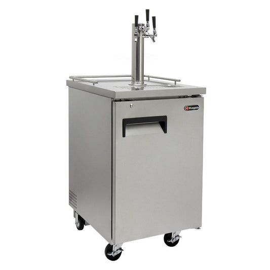 24" Wide Homebrew Triple Tap All Stainless Steel Commercial Kegerator-Kegerators-The Wine Cooler Club
