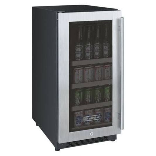 15" Wide FlexCount II Tru-Vino Stainless Steel Left and Right Hinge Beverage Center-Wine Coolers-The Wine Cooler Club