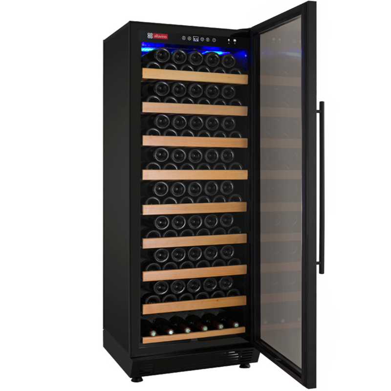 24" Wide Vite II 99 Bottle Single Zone Black Right Hinge Wine Refrigerator - AO YHWR115-1BR20-Wine Coolers-The Wine Cooler Club