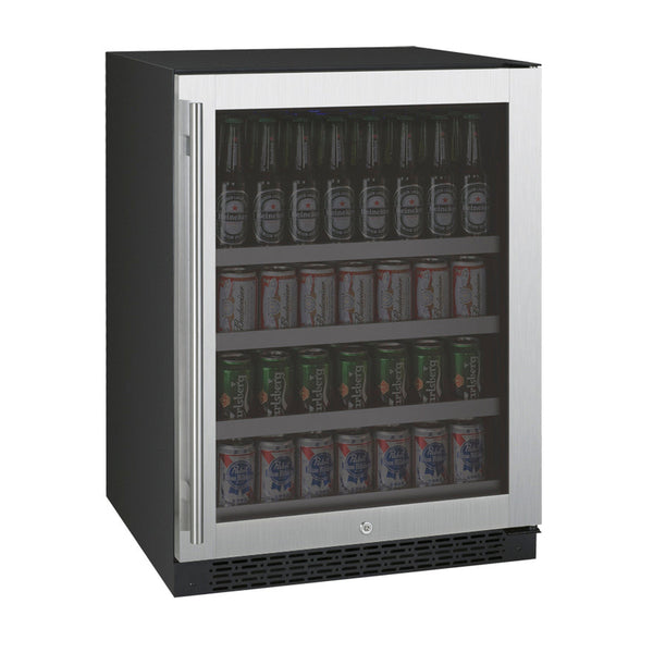 24 Wide FlexCount II Tru-Vino Stainless Steel Left and Right Hinge Beverage Center - AO VSBC24-SL20, AO VSBC24-SR20-Wine Coolers-The Wine Cooler Club