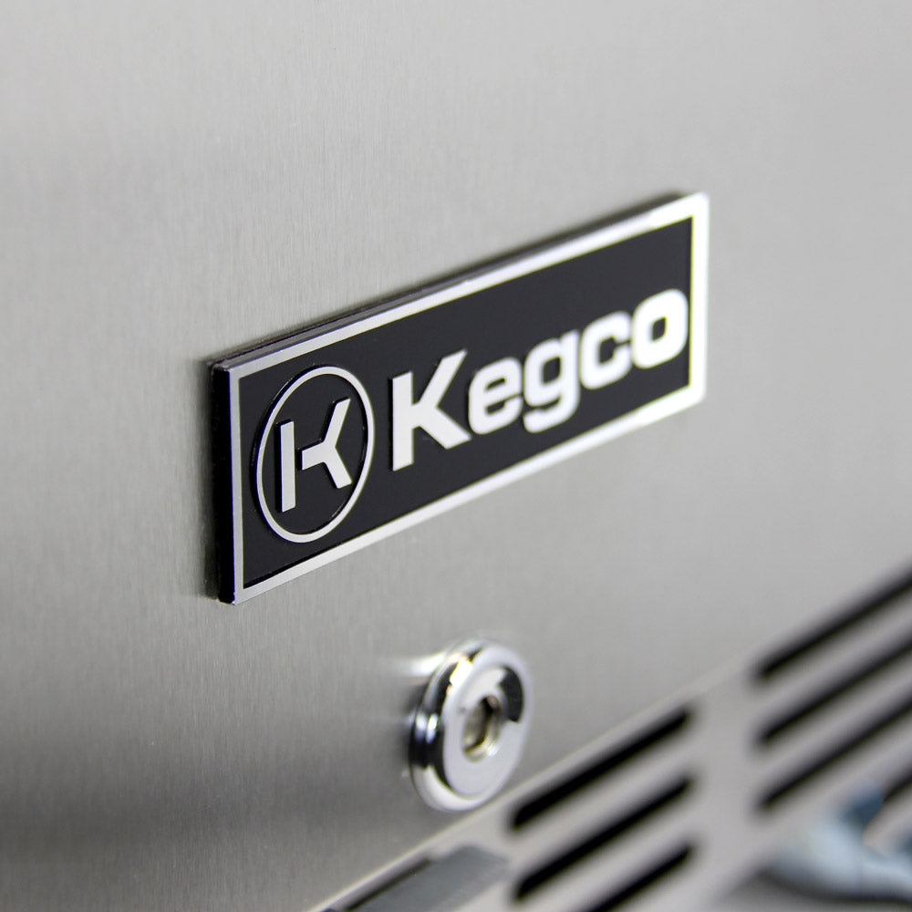 24" Wide Dual Tap All Stainless Steel Outdoor Built-In Right Hinge Kegerator with Kit-Kegerators-The Wine Cooler Club