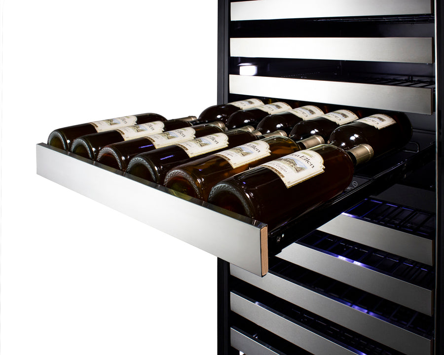 Summit 24" Wide Dual-Zone Wine Cellar SWCP2163CSS-The Wine Cooler Club