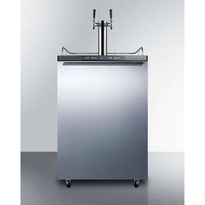 Summit 24" Wide Built-In Kegerator SBC635MBISSHHTWIN-Kegerators-The Wine Cooler Club