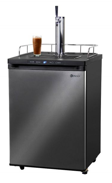 24 Wide Cold Brew Coffee Single Tap Black Stainless Kegerator-The Wine Cooler Club