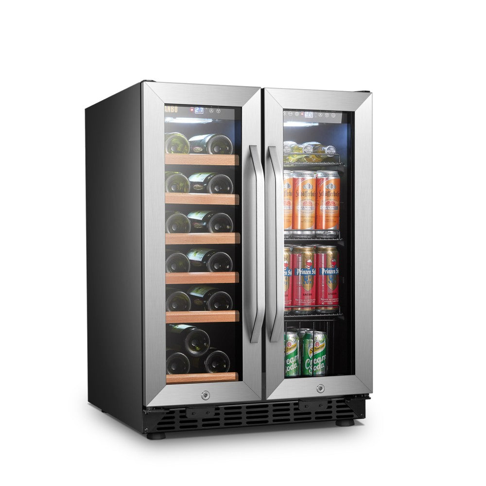 LANBO 24 INCH WINE AND BEVERAGE COOLER LB36BD-Wine Coolers-The Wine Cooler Club