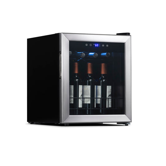 Newair Freestanding 16 Bottle Compressor Wine Fridge in Stainless Steel, Adjustable Racks and Exterior Digital Thermostat  NWC016SS00-Wine Fridges-The Wine Cooler Club