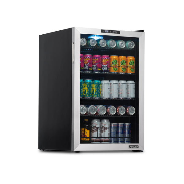 Newair 160 Can Freestanding Beverage Fridge in Stainless Steel with SplitShelf™ NBC160SS00-Beverage Fridges-The Wine Cooler Club