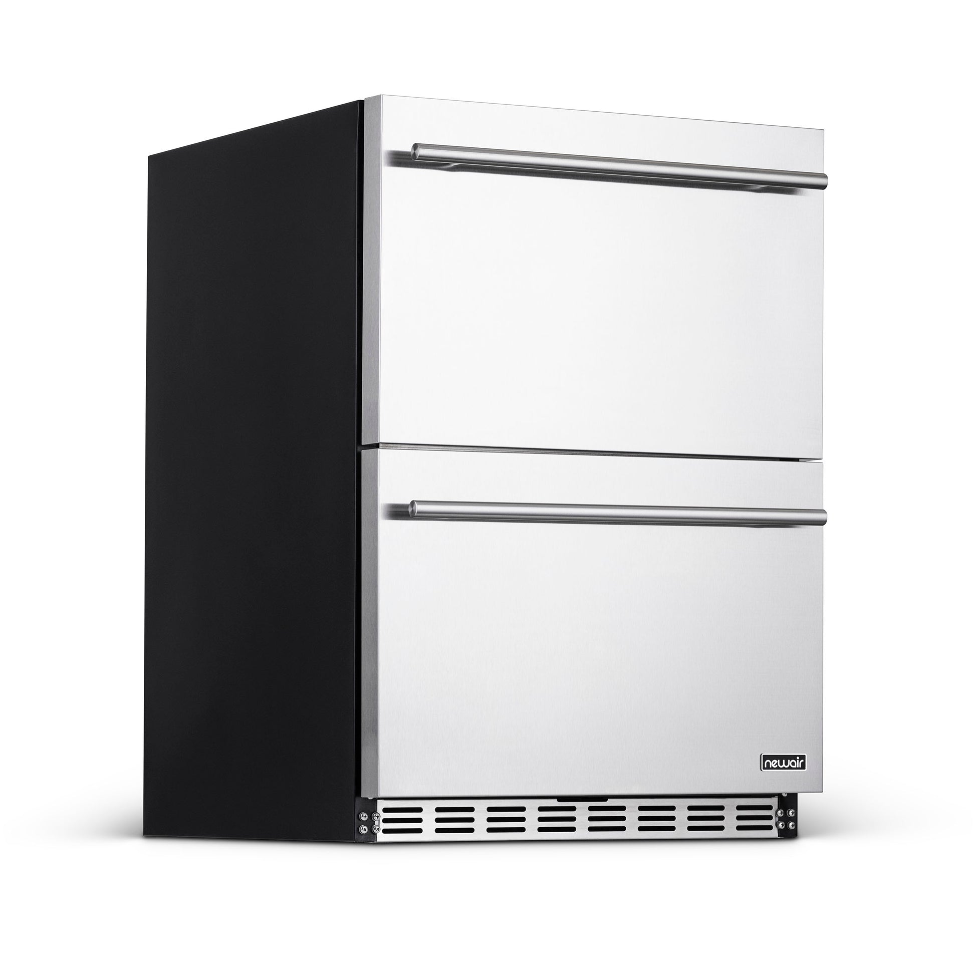 Newair 24” Outdoor Wine and Beverage Dual Drawer Fridge, 20 Bottle and 80 Can Capacity Built-in or Freestanding NOF100SS00-Beverage Fridges-The Wine Cooler Club