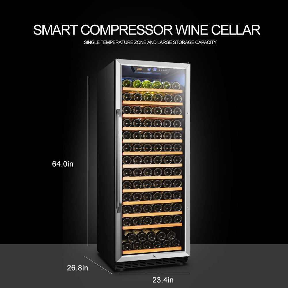 LANBO 149 BOTTLE SINGLE ZONE WINE COOLER LW155S-Wine Coolers-The Wine Cooler Club