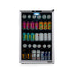 Newair 160 Can Freestanding Beverage Fridge in Stainless Steel with SplitShelf™ NBC160SS00-Beverage Fridges-The Wine Cooler Club