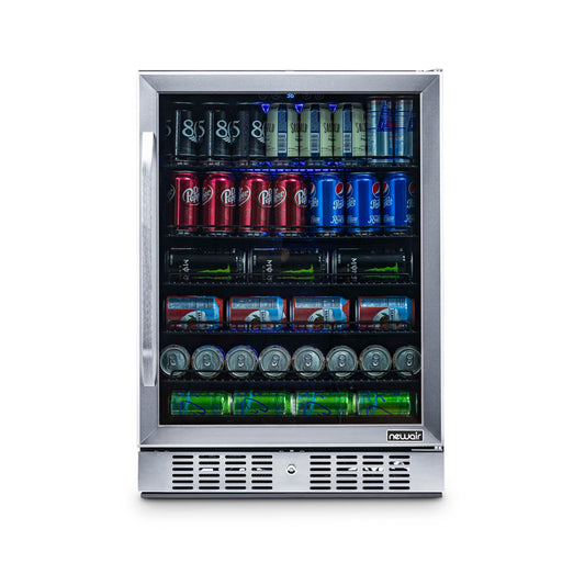 Newair 24” Built-in 177 Can Beverage Fridge in Stainless Steel ABR-1770-Beverage Fridges-The Wine Cooler Club