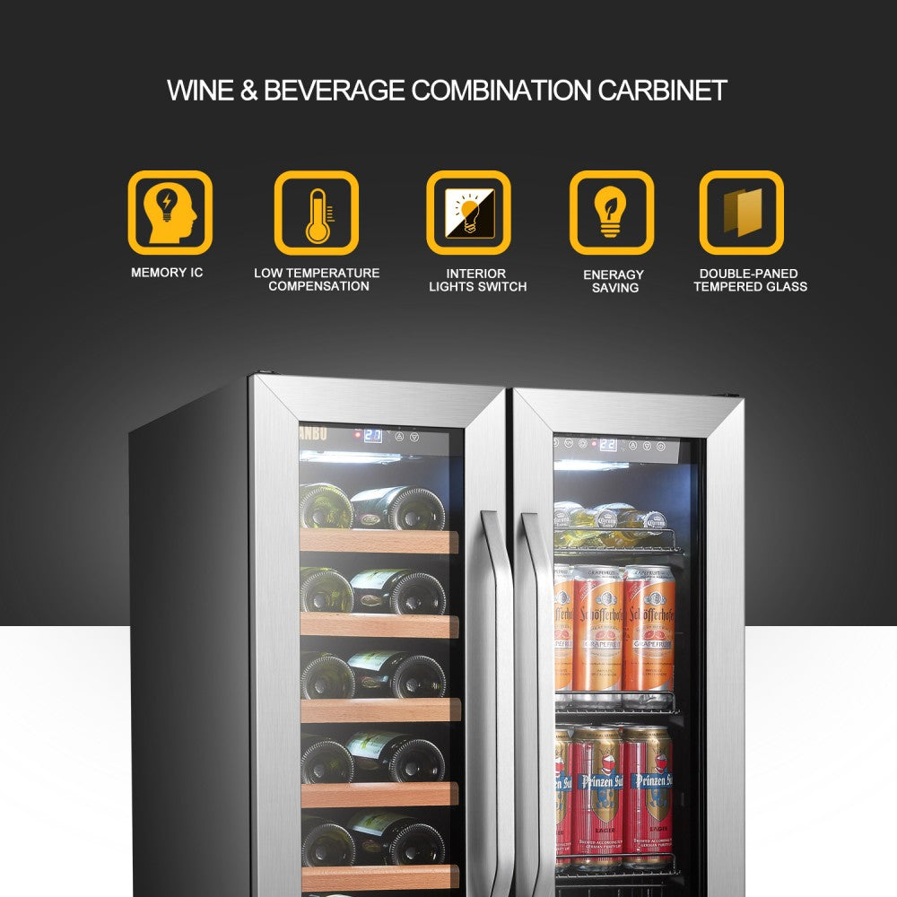 LANBO 24 INCH WINE AND BEVERAGE COOLER LB36BD-Wine Coolers-The Wine Cooler Club