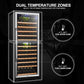 LANBO 138 BOTTLE DUAL ZONE WINE COOLER LW142D-Wine Coolers-The Wine Cooler Club