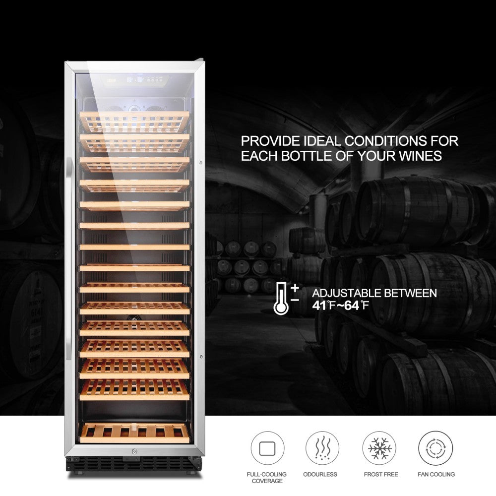 LANBO 171 BOTTLE SINGLE ZONE WINE COOLER LW177S-Wine Coolers-The Wine Cooler Club