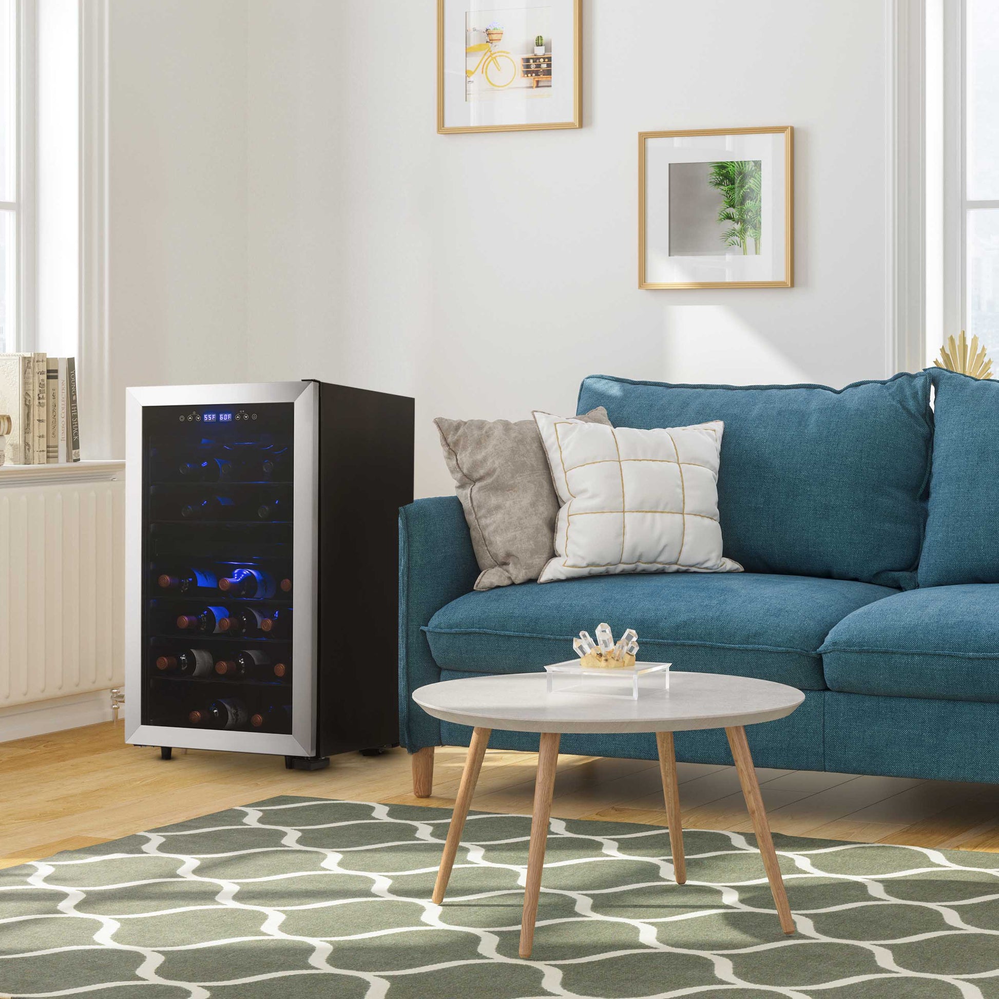 Newair Freestanding 43 Bottle Dual Zone Wine Fridge in Stainless Steel with Adjustable Racks NWC043SS00-Wine Fridges-The Wine Cooler Club