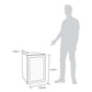 Newair 90 Can Freestanding Beverage Fridge in Onyx Black, with Adjustable Shelves and Lock AB-850B-Beverage Fridges-The Wine Cooler Club