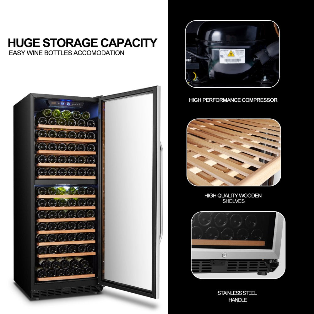 LANBO 138 BOTTLE DUAL ZONE WINE COOLER LW142D-Wine Coolers-The Wine Cooler Club